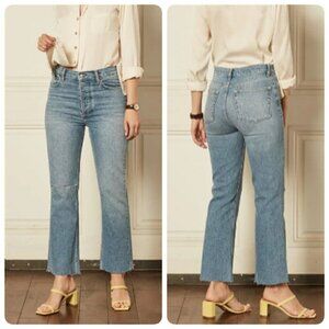 Boyish THE BRADY High Rise Stretch Crop Flare Denim Sz 26 in BIG SLEEP